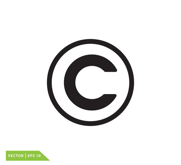 Vector copy right icon vector logo design template