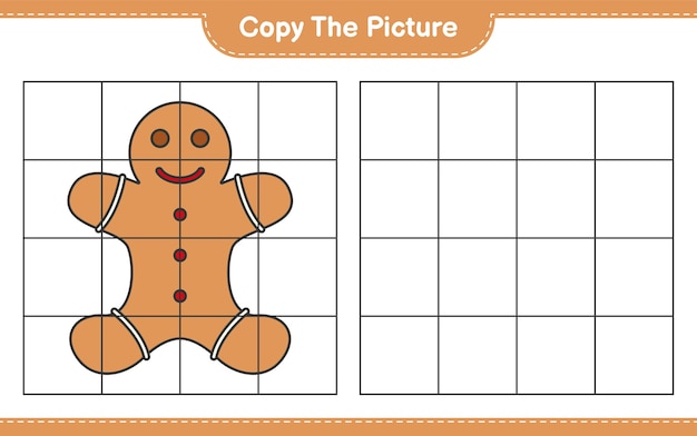 Скопируйте картинку, скопируйте картинку колобка с помощью линий сетки. развивающая детская игра, лист для печати