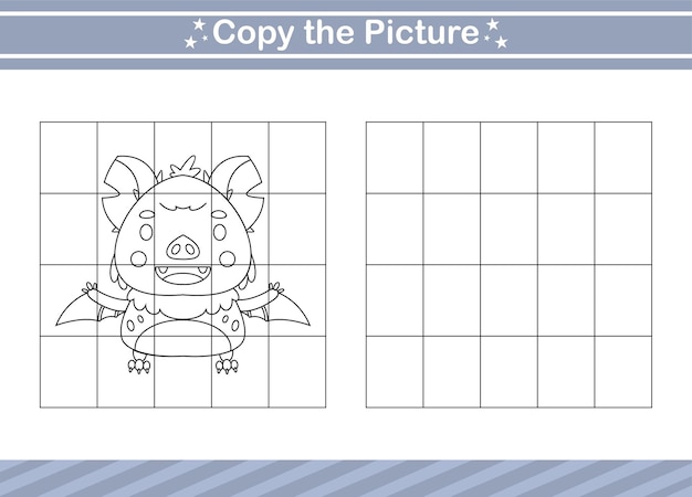 幼稚園向けの動物教育ゲームと子供向けの就学前ワークシートゲームの写真をコピーする