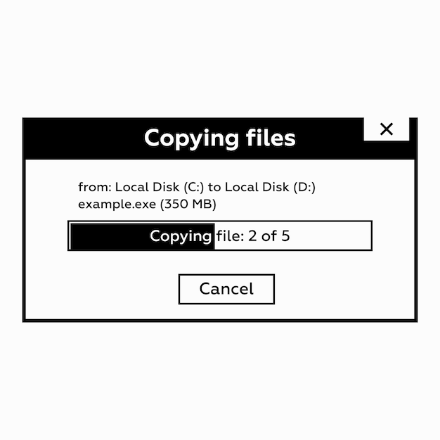 Copying files window