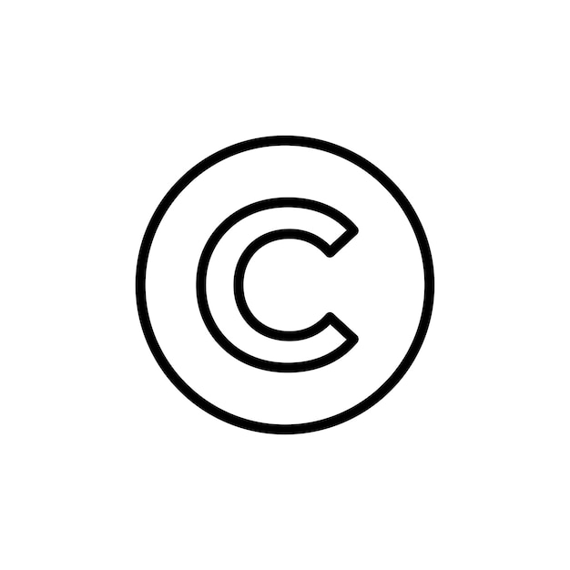 copyright icon set trademark copyright c reserved vector symbol business product license c letter mark copyright protection legal c sign in black filled and outlined style