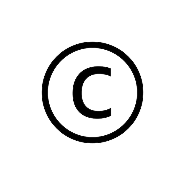 copyright icon set trademark copyright c reserved vector symbol business product license c letter mark copyright protection legal c sign in black filled and outlined style