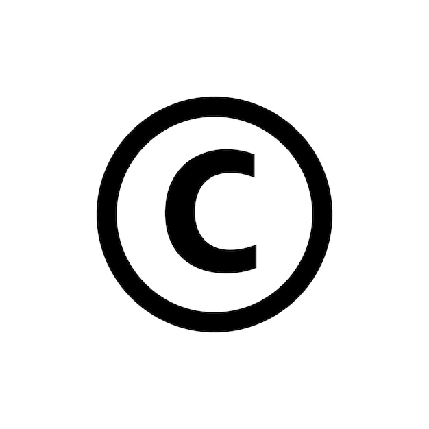 copyright icon set trademark copyright c reserved vector symbol business product license c letter mark copyright protection legal c sign in black filled and outlined style