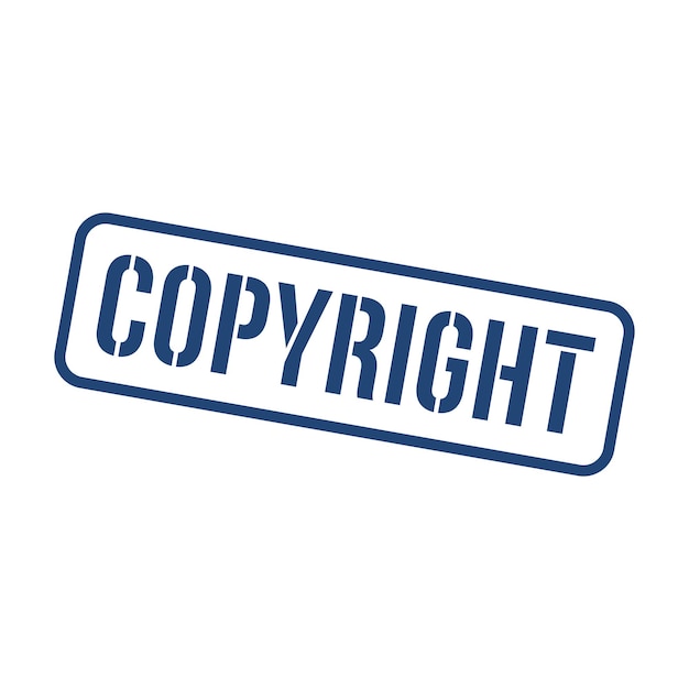 Vector copyright stampcopyright square sign