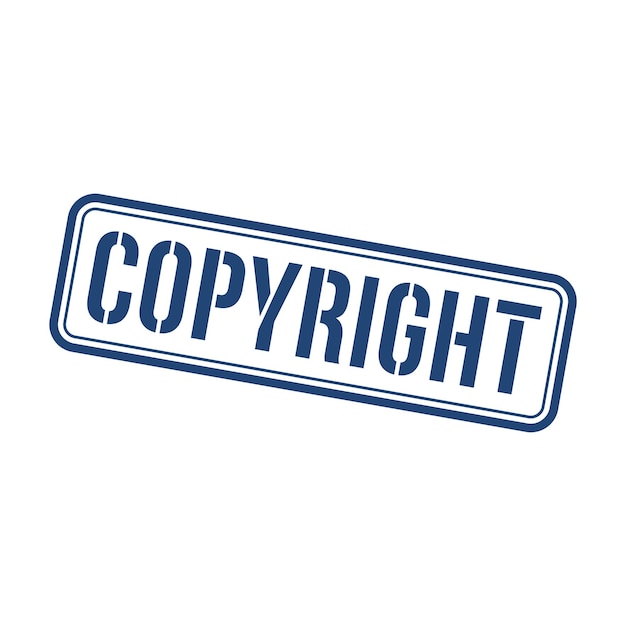 Vector copyright stampcopyright square sign