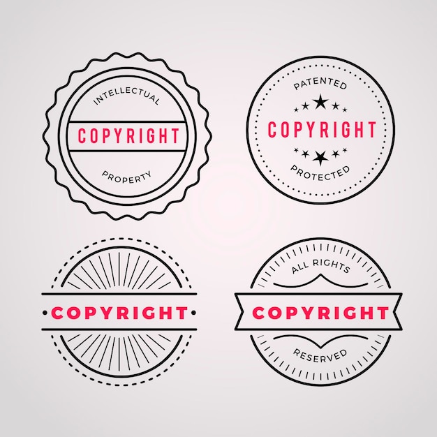 Vector copyright stamps collection