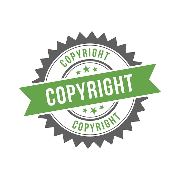 Copyright Stempel Copyright Grunge Ronde Teken