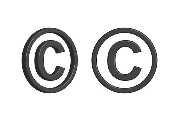 Simbolo del copyright icona del logo del copyright illustrazione delle azione di vettore