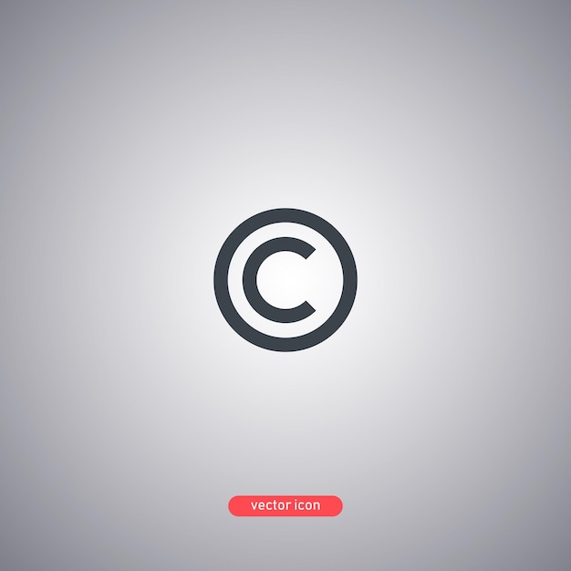 Vector copyright_symbol icon vector illustration