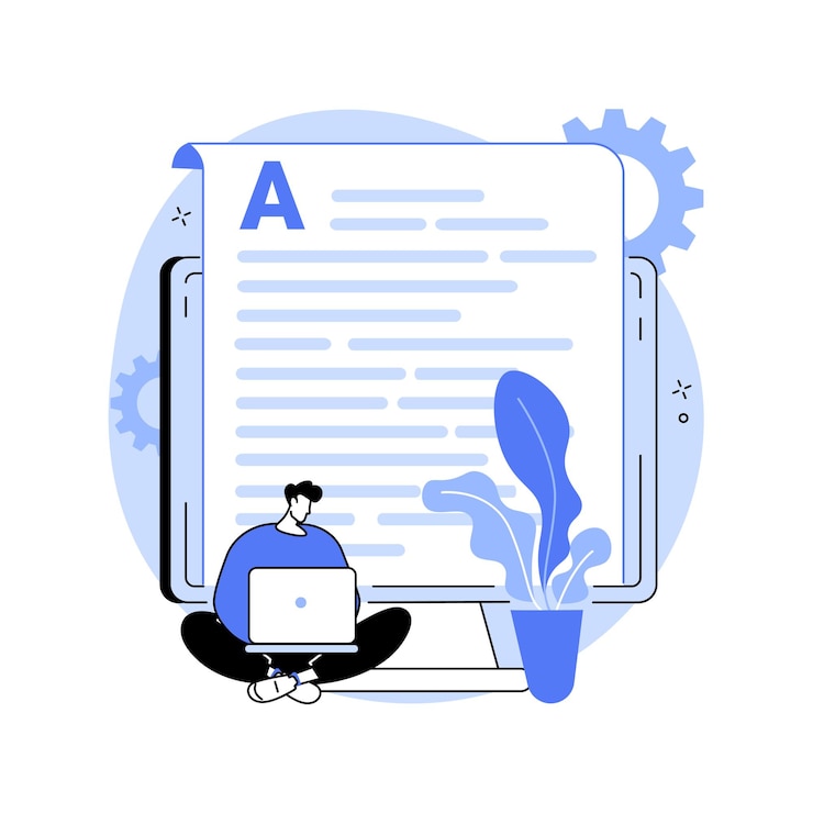 वेक्टर copywriting abstract concept vector illustration