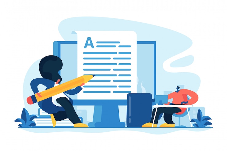 Vector copywriting concept vector illustration