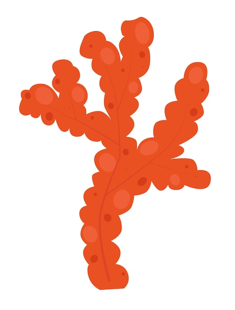 Coral branch flat style for logo icon and design