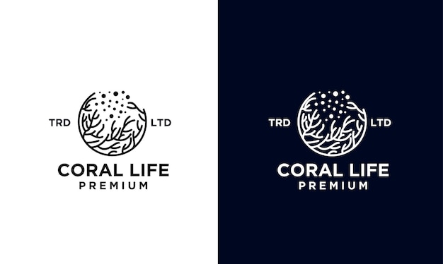 Coral fish logo vector graphic for any business