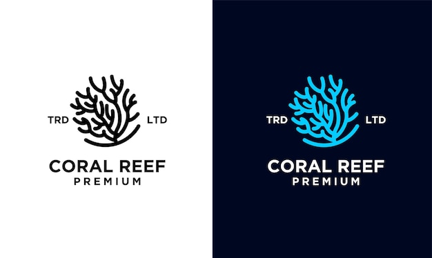 あらゆるビジネスのためのサンゴ礁のロゴのベクトルグラフィック
