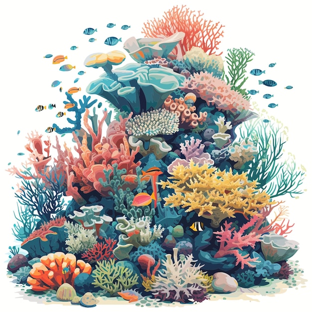 Coral reef with diverse ocean life 3