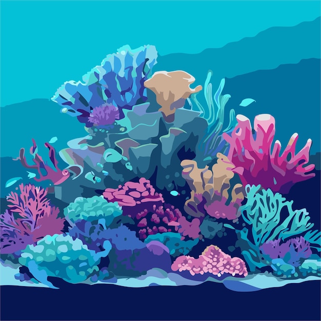 Coral reefs vector 9