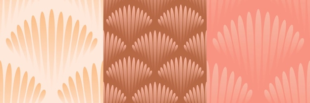 A coral wallpaper with a scallop pattern.