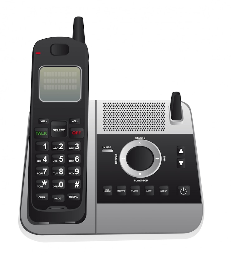 वेक्टर cordless phone isolated over white background vector