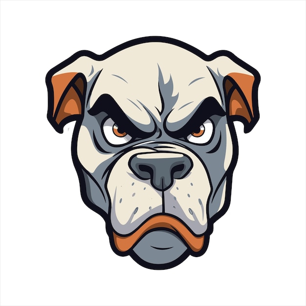 Cordoba Fighting Dog Breed Leuke Cartoon Kawaii Character Dierhuisdier Geïsoleerde sticker Illustratie