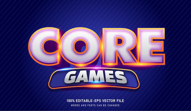 Core games teksteffect-sjabloon