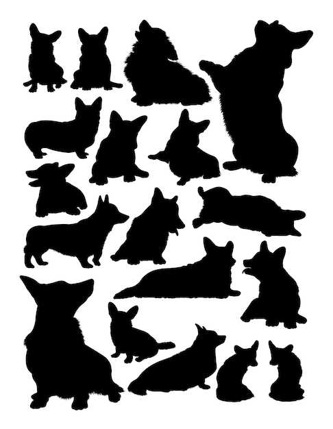 Corgi dog animal silhouette