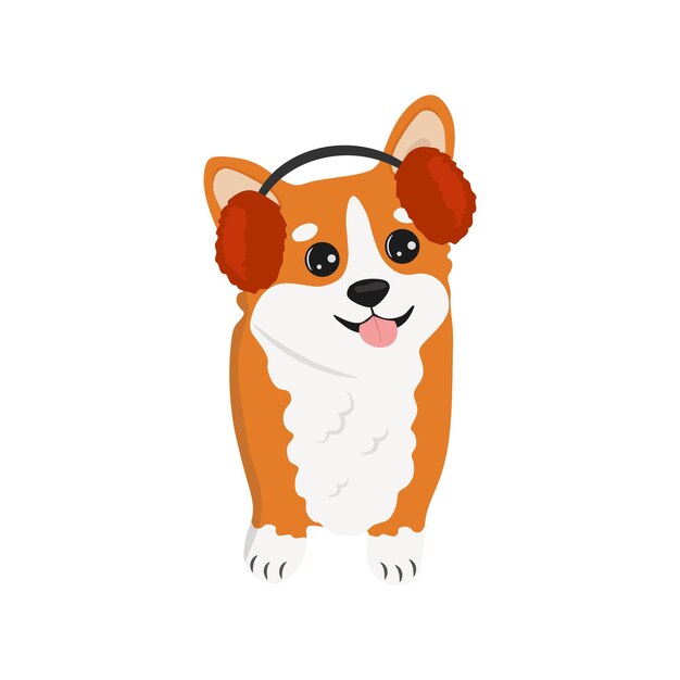 코르기 (Corgie) - 코르기 개 (Corgy Dog) 터 만화 일러스트레이션 귀여운 친절한 웨일스 코르기 강아지