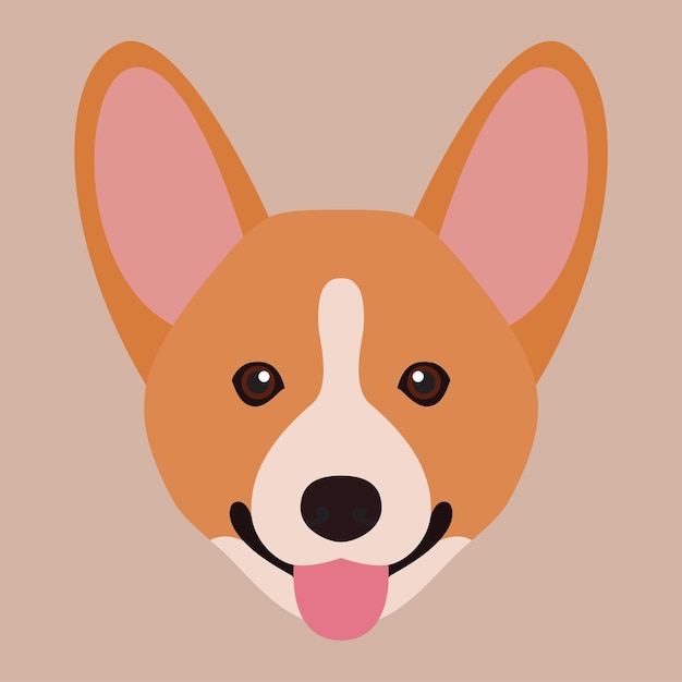 Vector corgi face