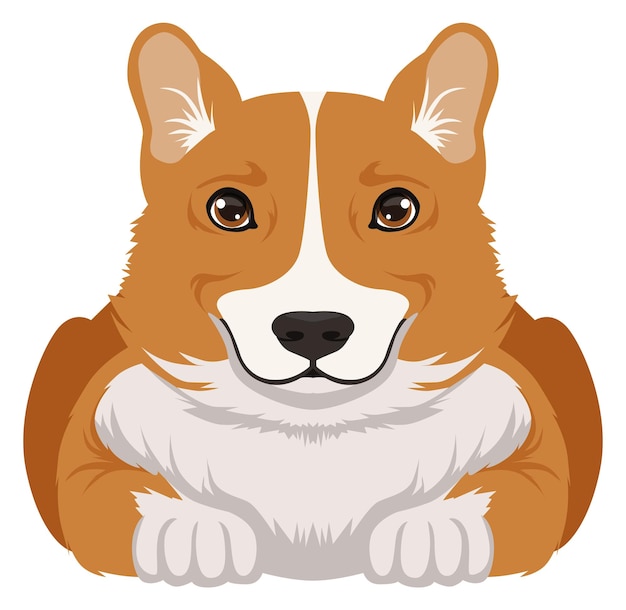 Corgi icon cartoon welsh breed cute dog