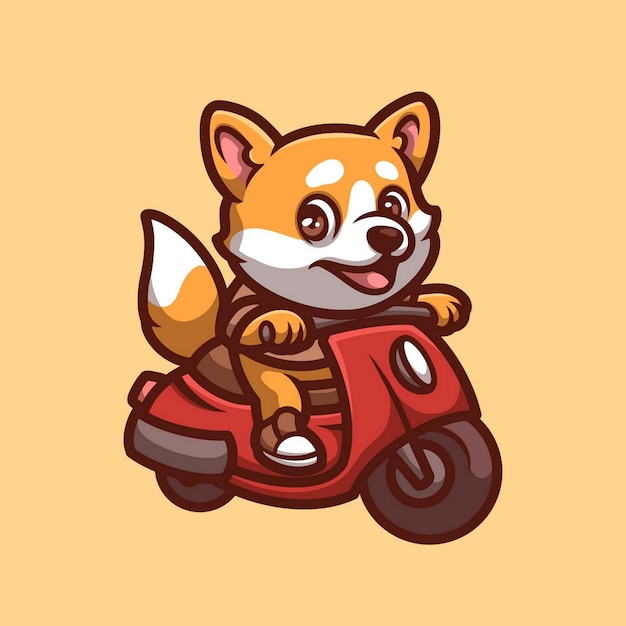 Corgi Scooter Riding