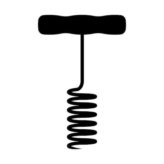 Corkscrew icon vector