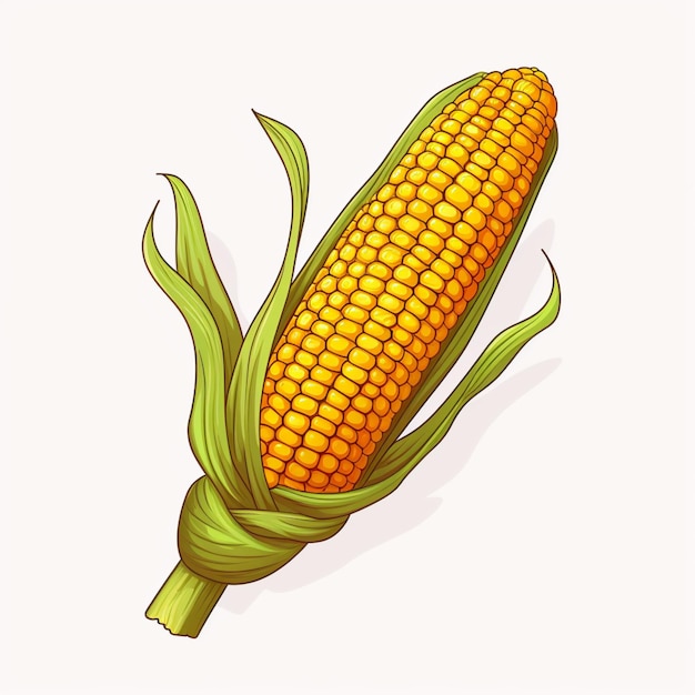 Vector corn cartoon vector