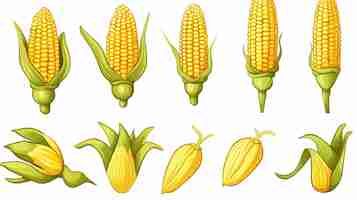 Vector corn cartoon vector