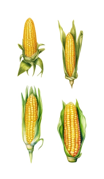 Corn clipart isolated vector illustration