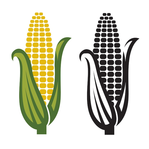 Vector corn cob icons