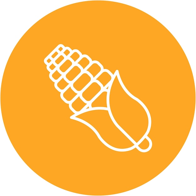 Corn on the Cob Vector Illustration Style