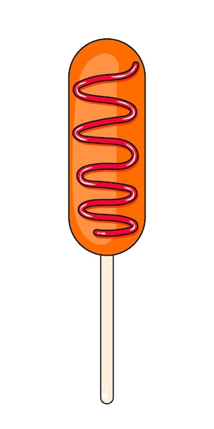 버미첼리 스트리트 아시아 테이크아웃 음식을 곁들인 콘도그