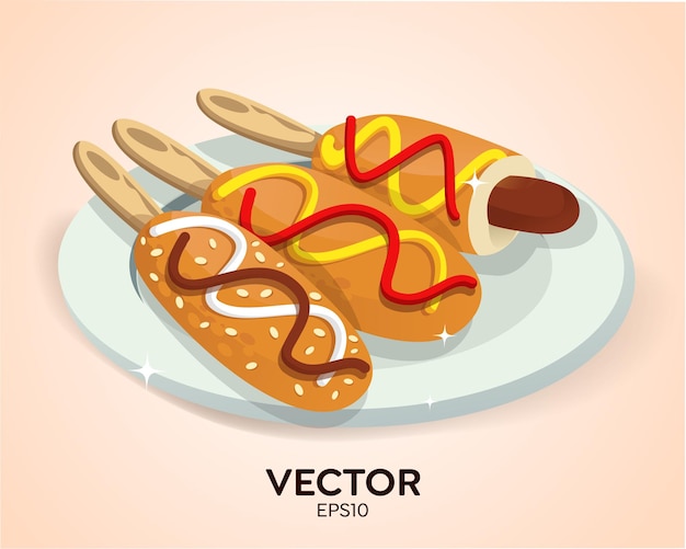 Vector corn dog