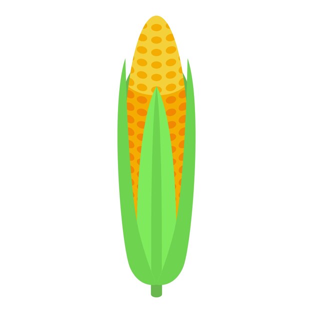 Vector corn farm biogas icon isometric vector refinery base energy