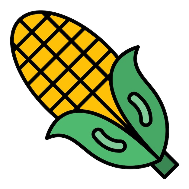 평평 한 옥수수 일러스트레이션