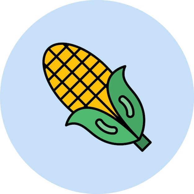 Corn Flat Illustration