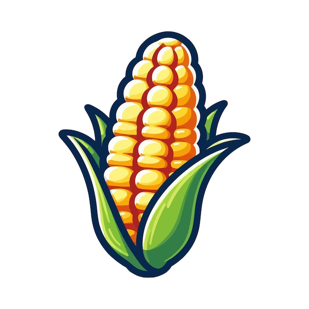 Vector corn icon cartoon vector illustration