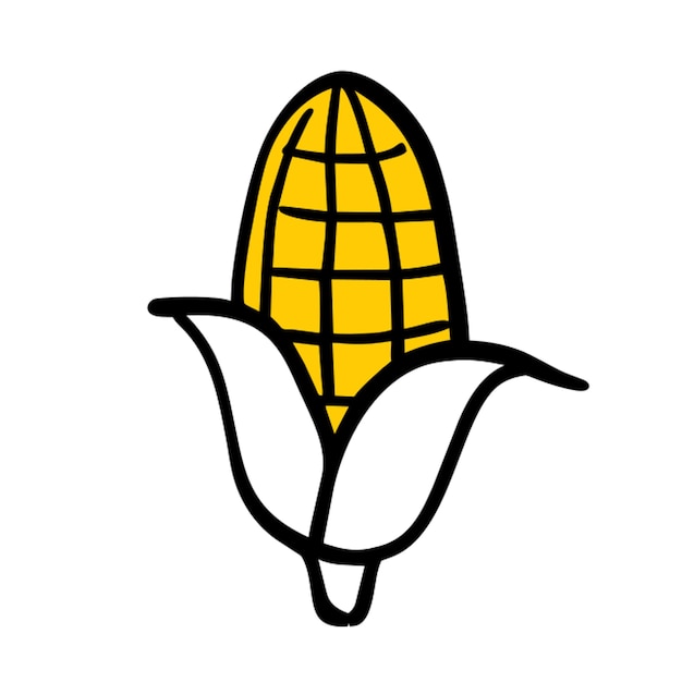 corn icon doodle fill