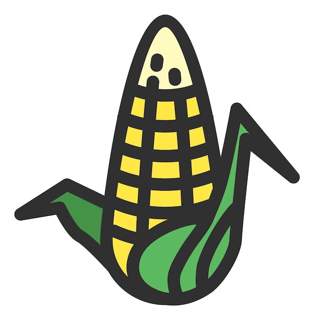 Corn icon. Maize sign. Traditional field crop