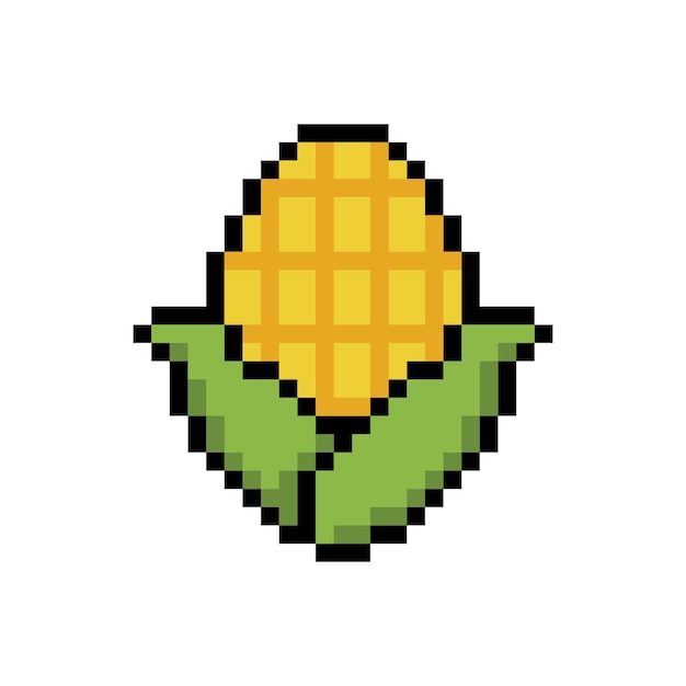 Corn icon pixel art illustration 8bit