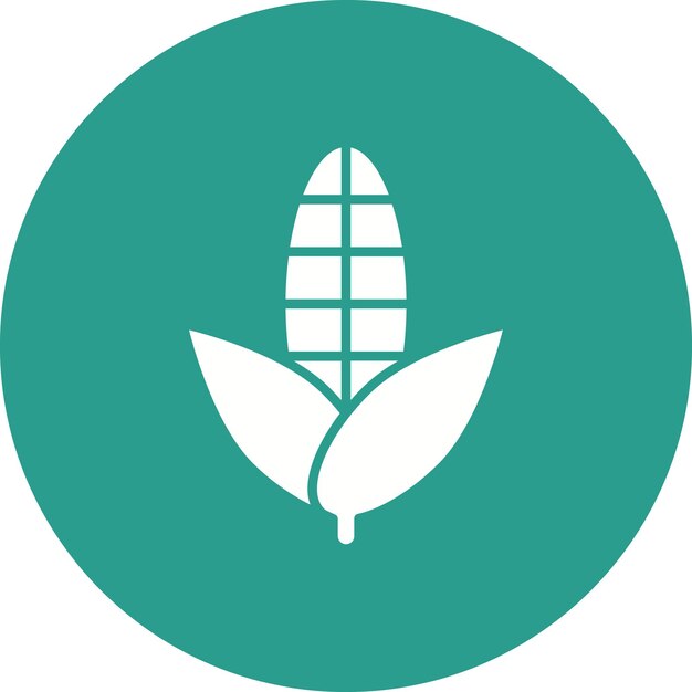 Векторное изображение значка кукурузы может быть использовано для сельского хозяйства