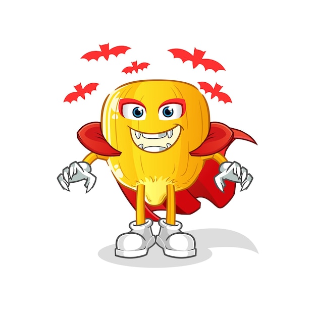 Corn kernel Dracula illustration character vector