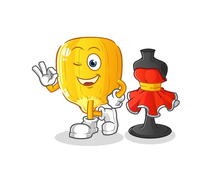 Vector corn kernel fashion designer vector. cartoon character