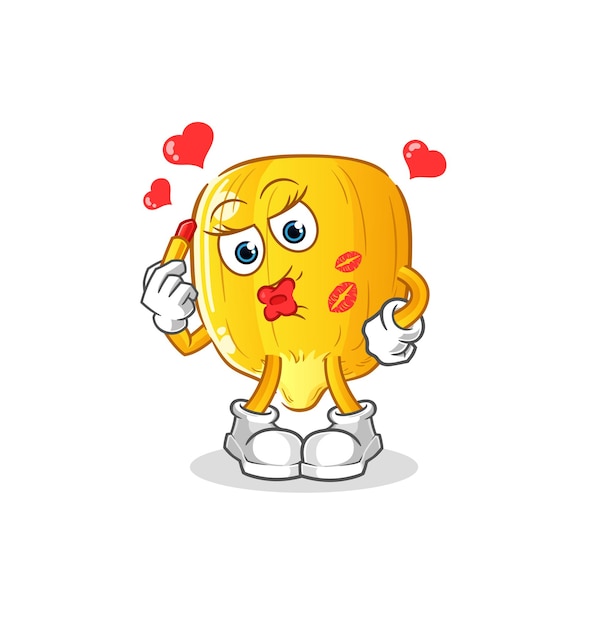 Corn kernel make up mascot. cartoon vector