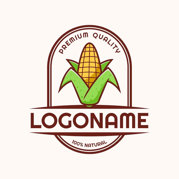 Vector corn logo template suitable for farm market and shop
