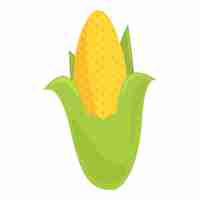 Vector corn lutein icon cartoon vector food diet natural health